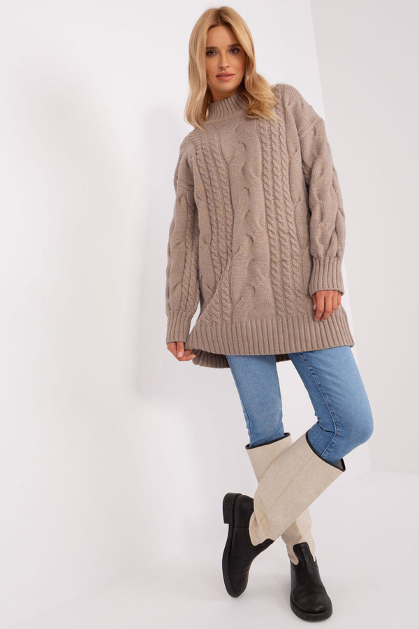 beige - Long jumper model 185738 AT U704-185738
