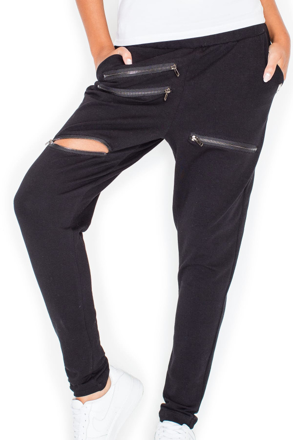 black - Women trousers model 49956 Katrus U704-49956