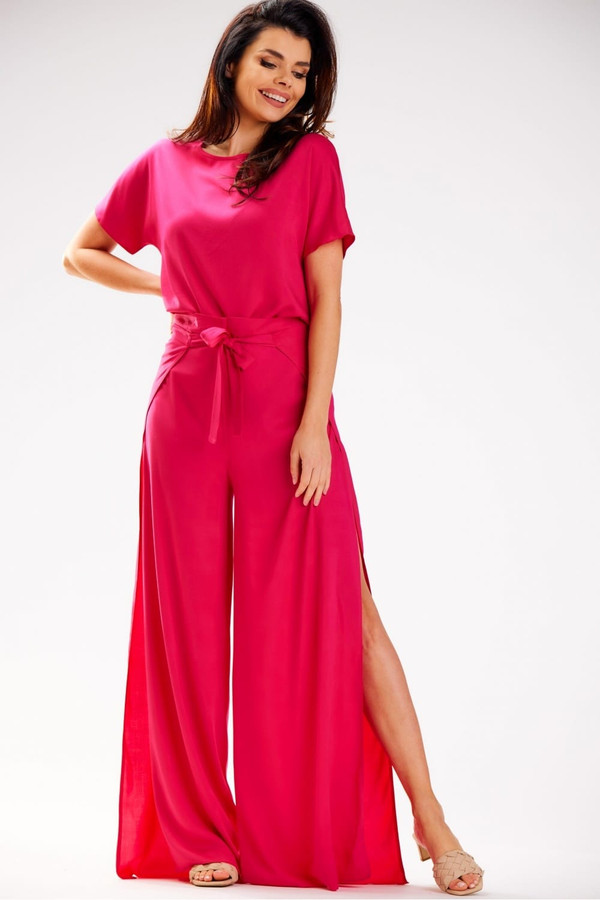 pink - Women trousers model 181094 awama U704-181094
