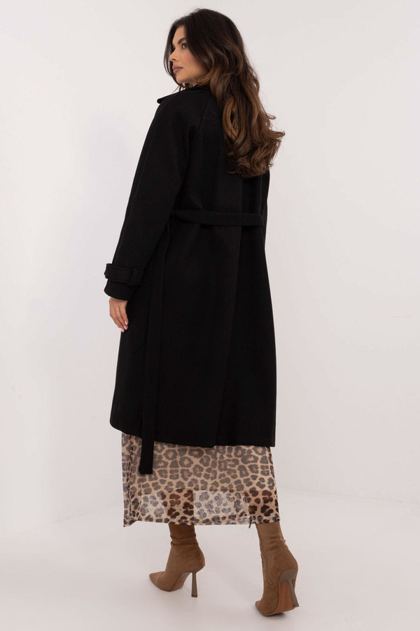 black - Coat model 202439 Och Bella U704-202439
