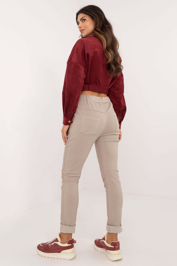 beige - Women trousers model 201865 Italy Moda U704-201865