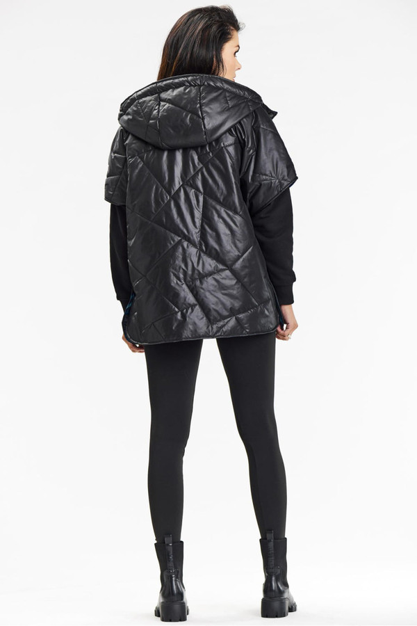 black - Gilet model 200551 awama U704-200551