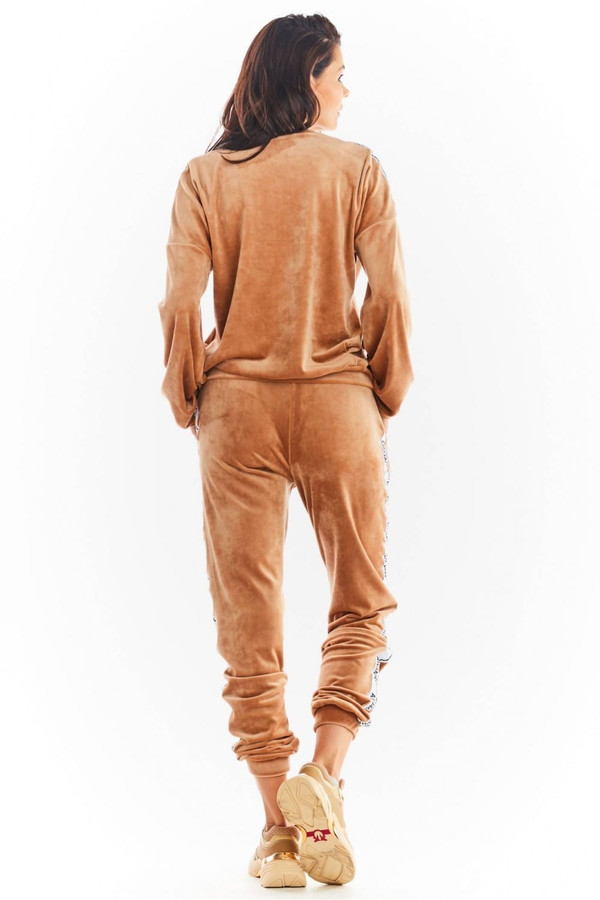 beige - Tracksuit trousers model 149804 awama U704-149804