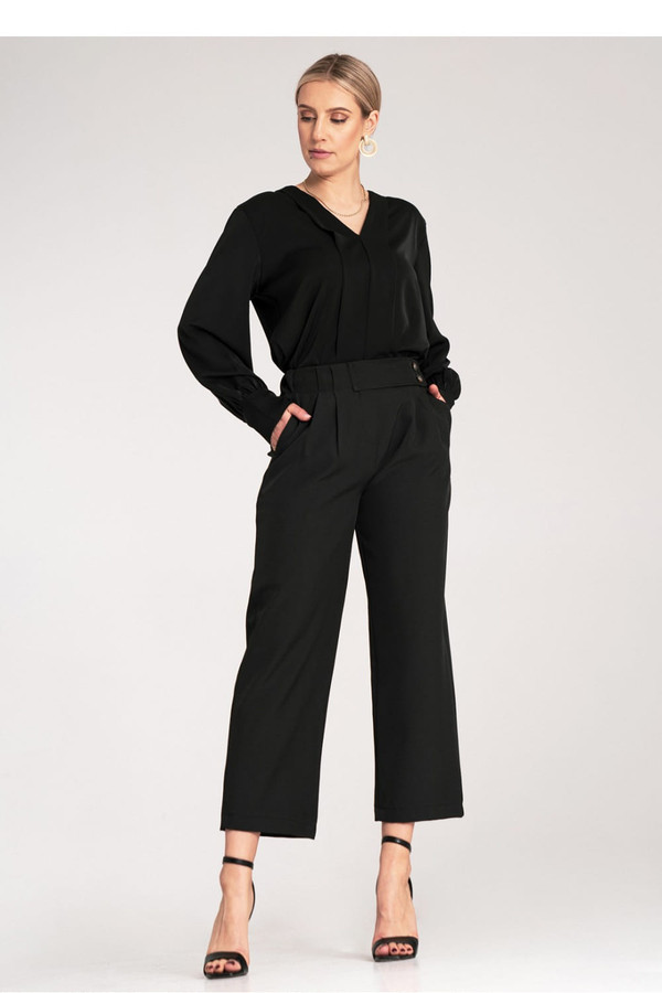 black - Women trousers model 214931 Figl U704-214931