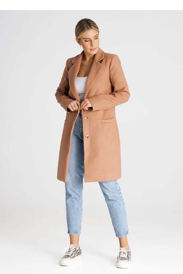 beige - Coat model 194797 Figl U704-194797