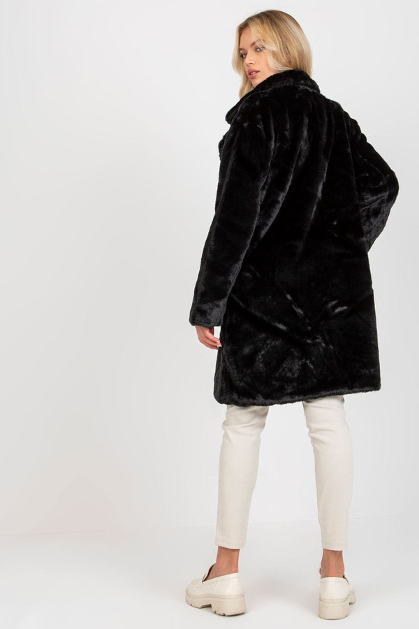 black - Coat model 173333 Och Bella U704-173333