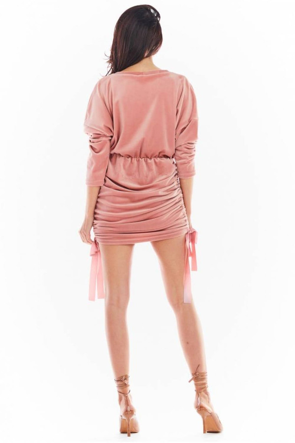 pink - Short dress model 150739 awama U704-150739