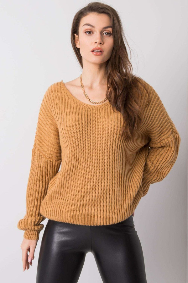 brown - Jumper model 159792 Och Bella U704-159792