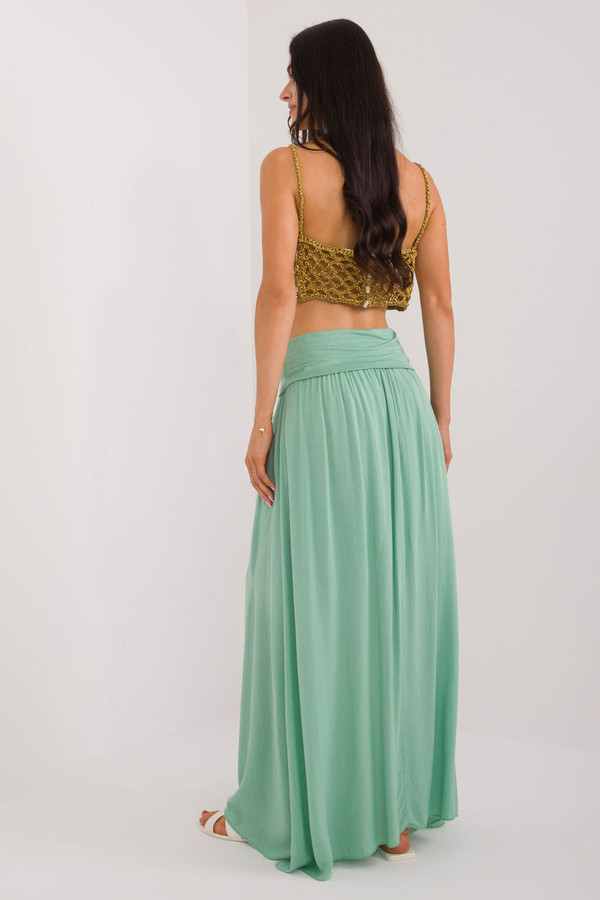 green - Long skirt model 198372 Och Bella U704-198372