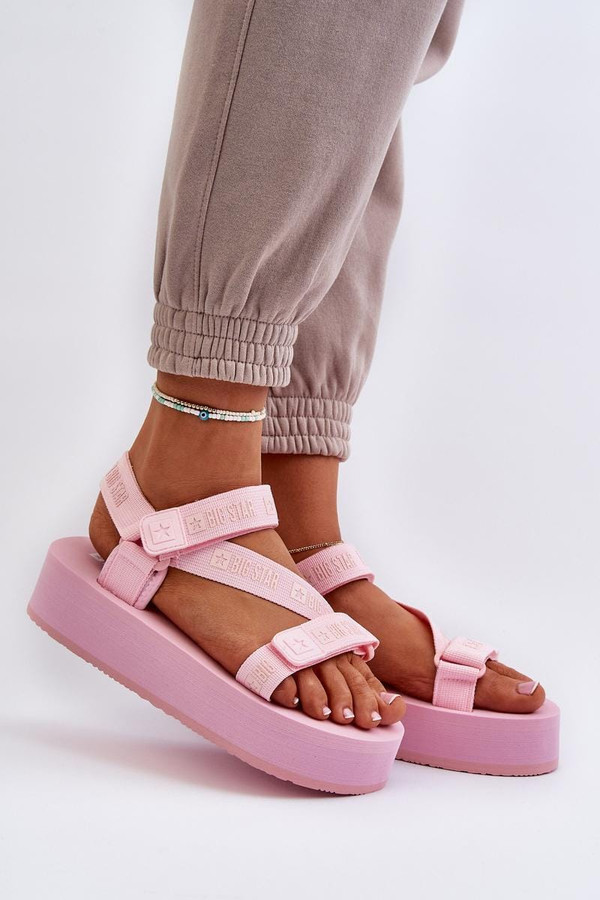 pink - Platform sandals model 198197 Step in style U704-198197