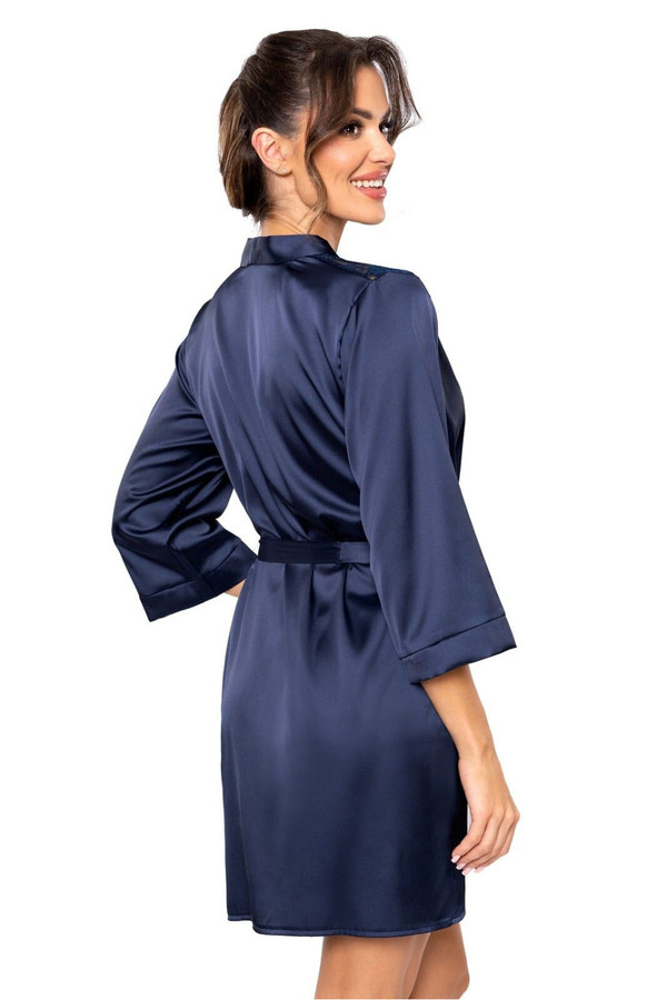 navy blue - Short bathrobe model 204924 Donna U704-204924