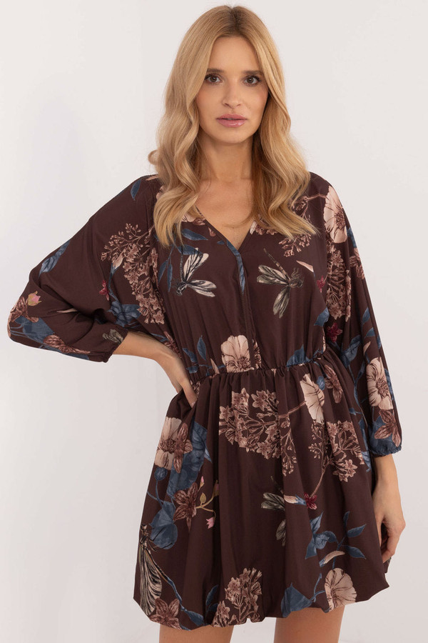 brown - Daydress model 202009 Italy Moda U704-202009