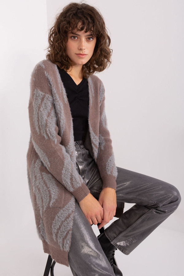 brown - Cardigan model 188283 AT U704-188283