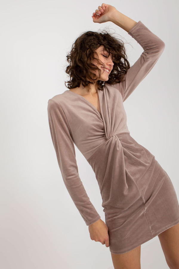 beige - Evening dress model 174444 Rue Paris U704-174444