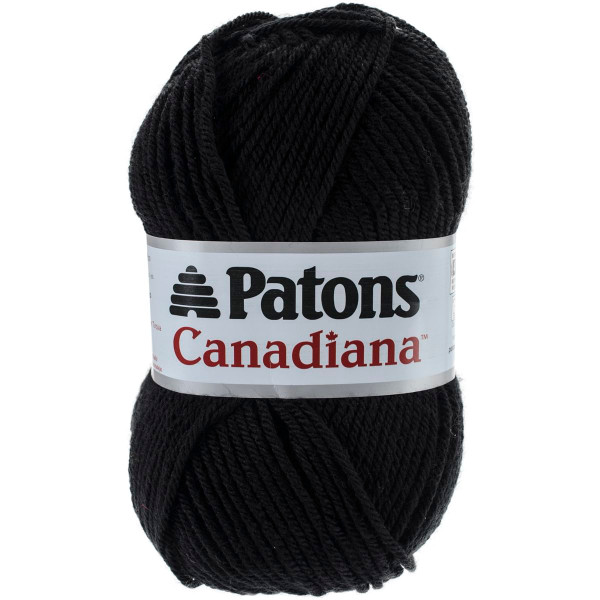 Patons Canadiana Yarn Solids Black 1 pack of 1 Skein N274-FC01334359