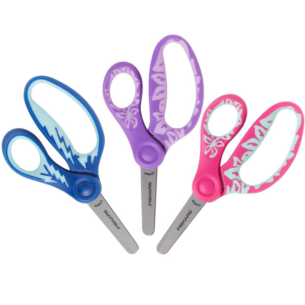 Fiskars Softgrip Blunt tip Kids Scissors 5 in. 3 pack WEB N274-FC01068629