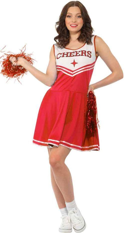 Karnival Costumes RED CHEERLEADER Adult M N274-FC01618507