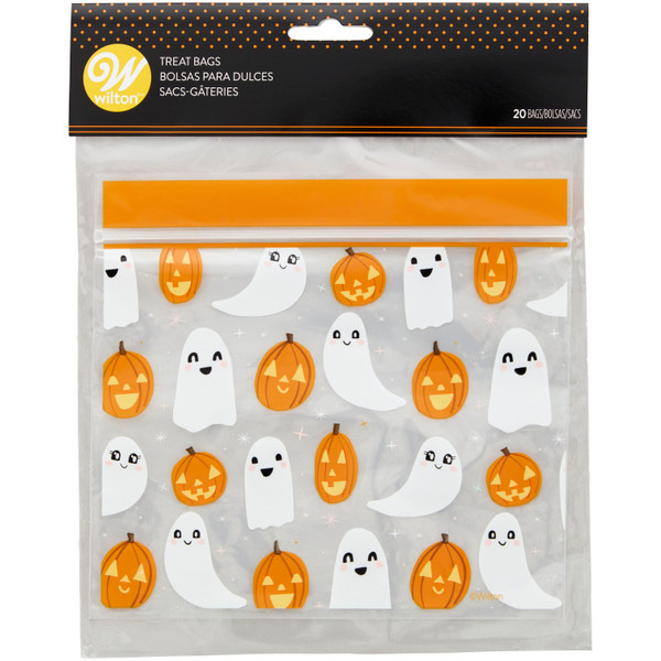 Wilton Happy Halloween Resealable Ghost and Pumpkin Treat Bags 20 Count N274-FC01161062
