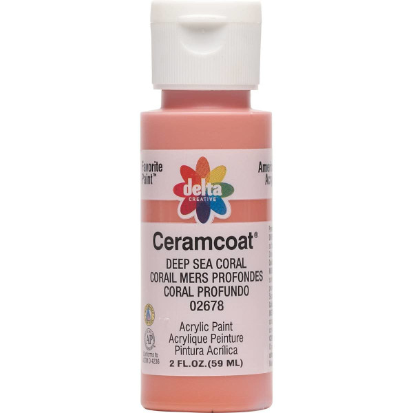 Plaid Delta Creative Ceramcoat Acrylic Paint In Assorted Colors 2 Oz Deep Sea Coral N274-FC01026783