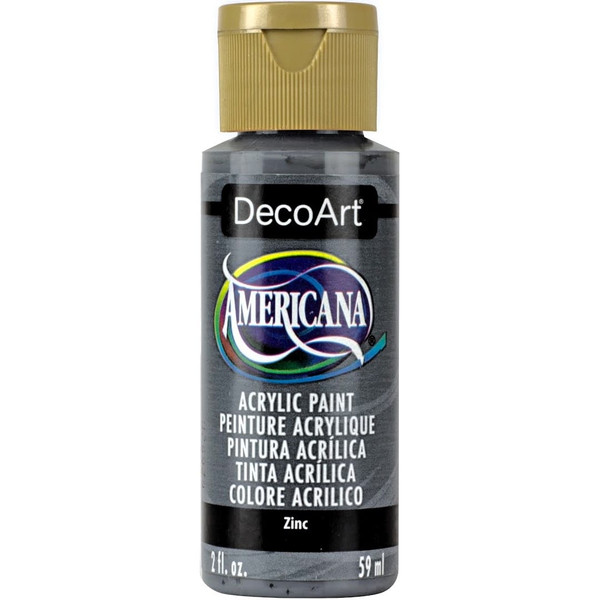 DecoArt Americana Acrylic Paint 2oz Zinc Opaque N274-FC01060334