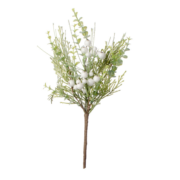 Christmas Floral Christmas White Mistle Berry Pick Green N274-FC01350527