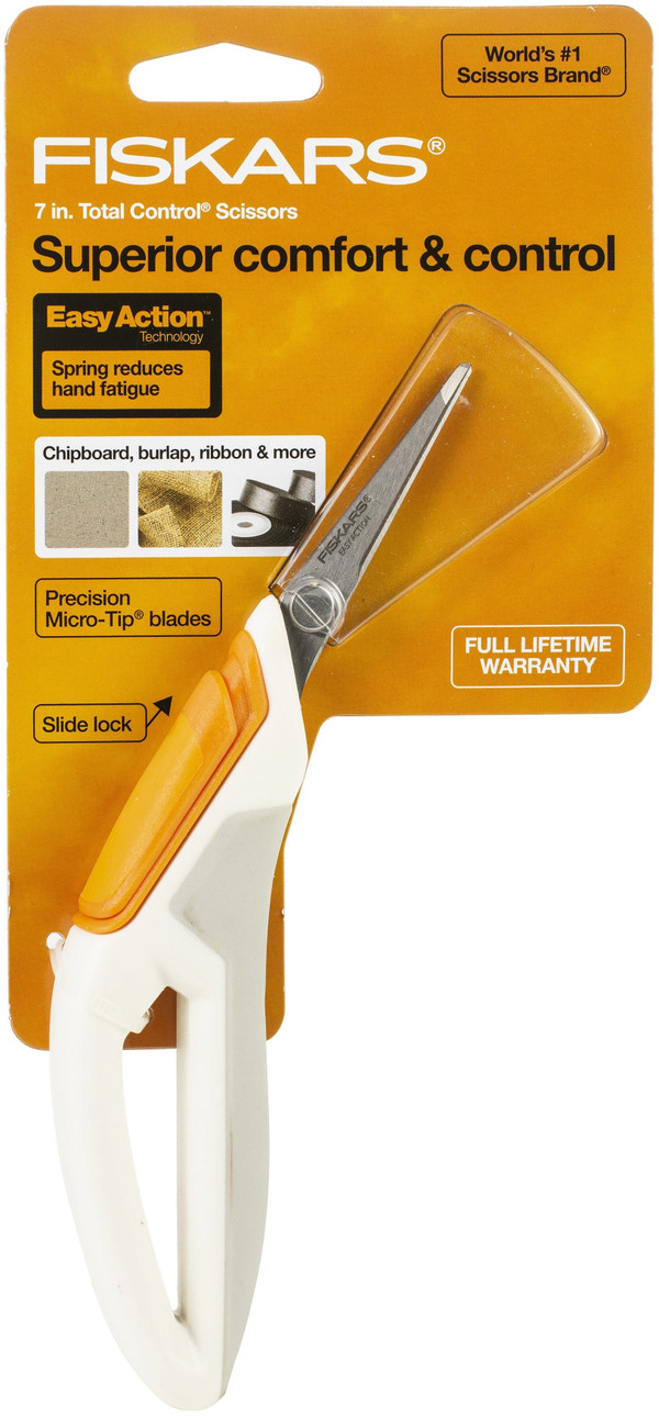 Fiskars Built to DIY Total Control Precision Scissors 7 inch 1 Pack of 1 Piece N274-FC01063389
