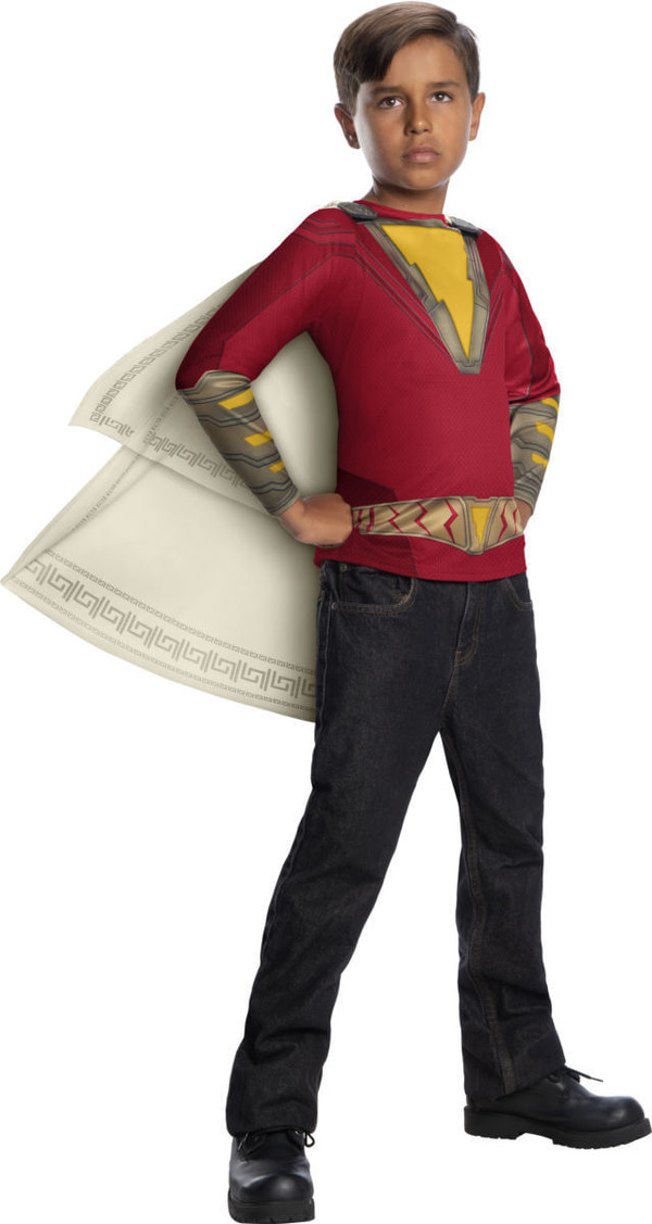 Boys Shazam Movie Child S Costume Top and Hooded Cape Medium N274-FC01347209