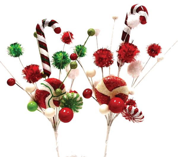 Christmas C and y Pick 11 Inches 2 Assorted Styles N274-FC01409158