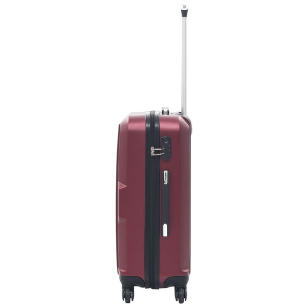 Hardcase Trolley Set 3 pcs Wine Red ABS A949-91874