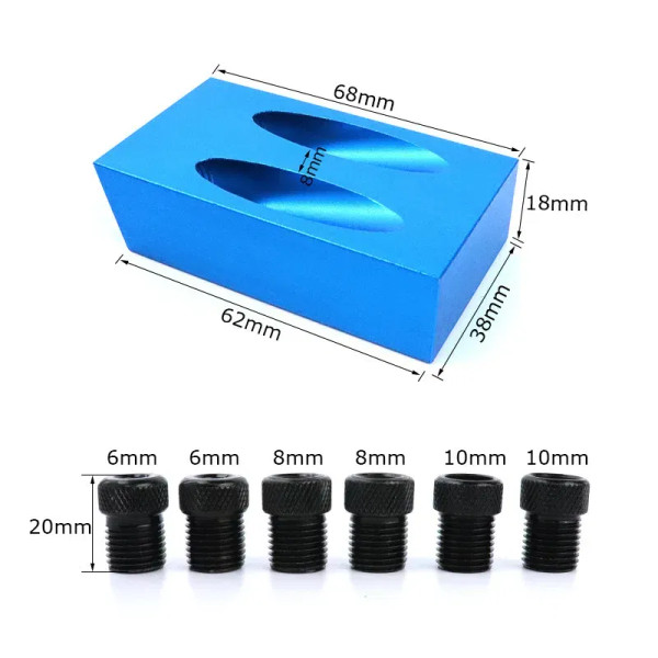Color: WHITE, Ships From: CHINA - ZK30 15 Degree Oblique Hole Locator Angle Drilling Locator Alumin F640-10000014898622236