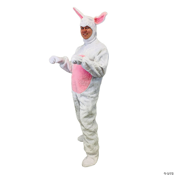 Adult White Easter Bunny Suit with Bunny Hood Costume  Medium N274-MR01AE1092MD