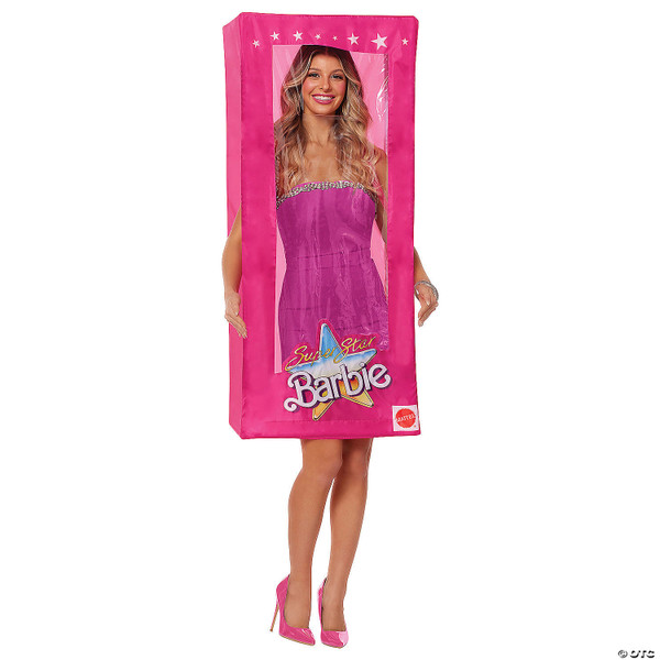 Adults Pink Polyester and Plastic Barbie Box Costume One Size N274-MR01FW106534