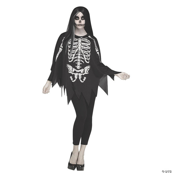 Women s Skeleton Poncho Costume N274-MR01FW90355S