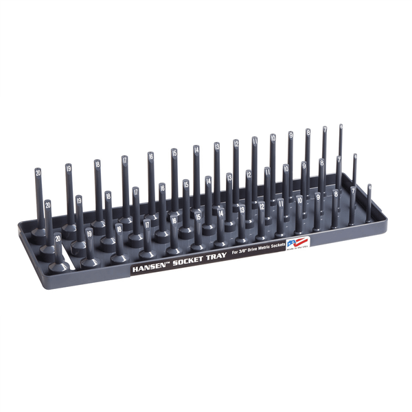 Hansen Global 3/8" DR. Metric 3-Row Soc Tray T398-HNE38023