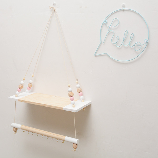 Single-Layer Shelf With Upper Board And Lower Stick Wall Decoration Q119-CJGJ1103374