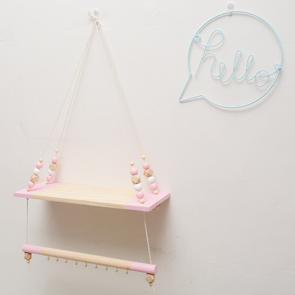 Single-Layer Shelf With Upper Board And Lower Stick Wall Decoration Q119-CJGJ1103374