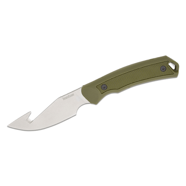 Kershaw Descuhutes - Skinner, Gut Hook Drop Point with Gut Hook Fixed Blade Gutting and Skinning Kn T398-KER1883GH