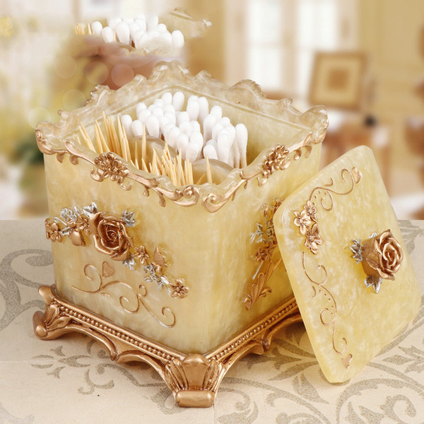 Color: 3style - European Style Toothpick Box Cotton Swab Box Storage Box Creative Toothpick Holder Q119-CJGJ115284003CX