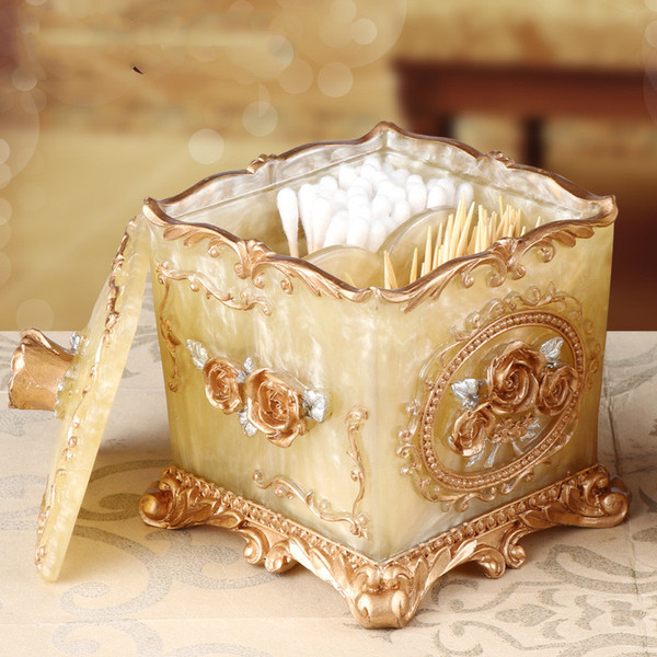 Color: 5style - European Style Toothpick Box Cotton Swab Box Storage Box Creative Toothpick Holder Q119-CJGJ115284005EV