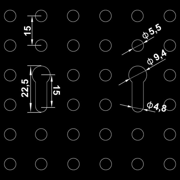 Wall-mounted Peg Boards 4 pcs 15.7"x22.8" Steel A949-145350