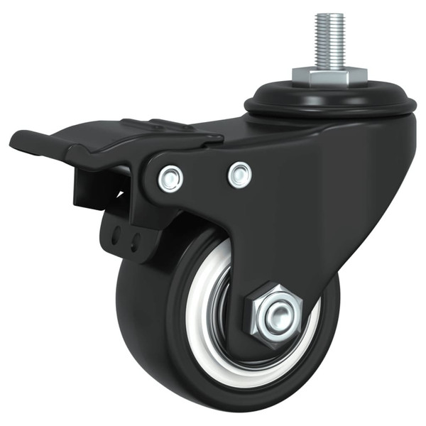 Caster Wheels 4 pcs Black 1.4" Iron A949-365494