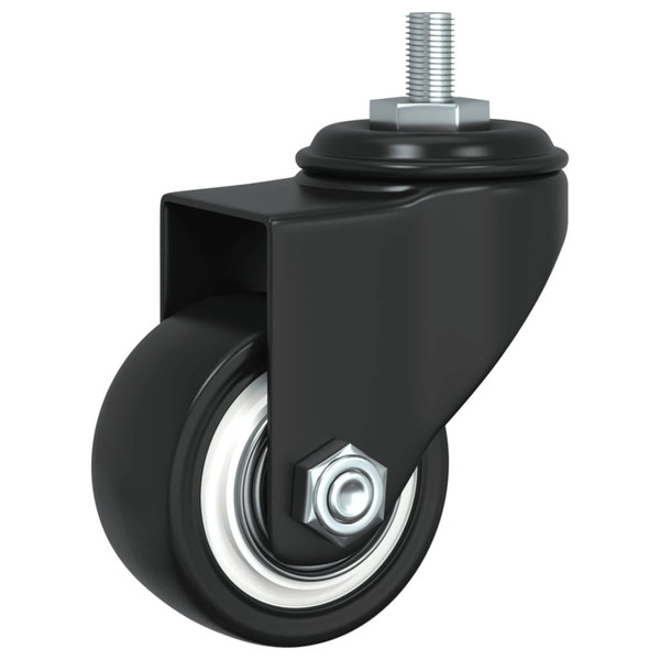 Caster Wheels 4 pcs Black 1.4" Iron A949-365494