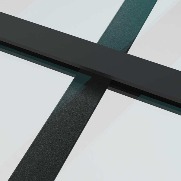 Sliding Door Frosted ESG Glass and Aluminum 40.4"x80.7" Black A949-151687