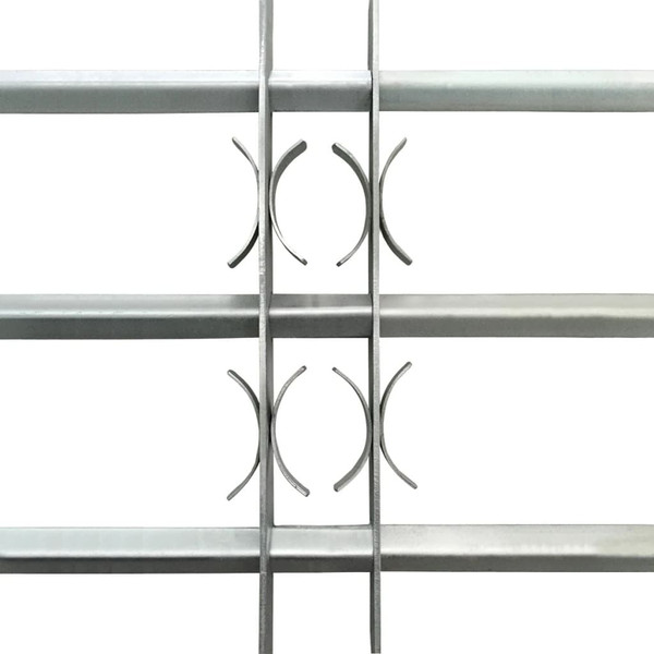 Adjustable Security Grille for Windows with 3 Crossbars 39.4"-59.1 A949-141384