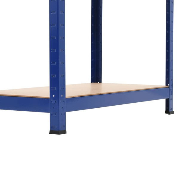 Storage Shelves 2 pcs Blue 31.5"x15.7"x63" Steel and MDF A949-144274