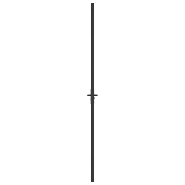 Interior Door 32.7"x79.3" Black Matt Glass and Aluminum A949-350553