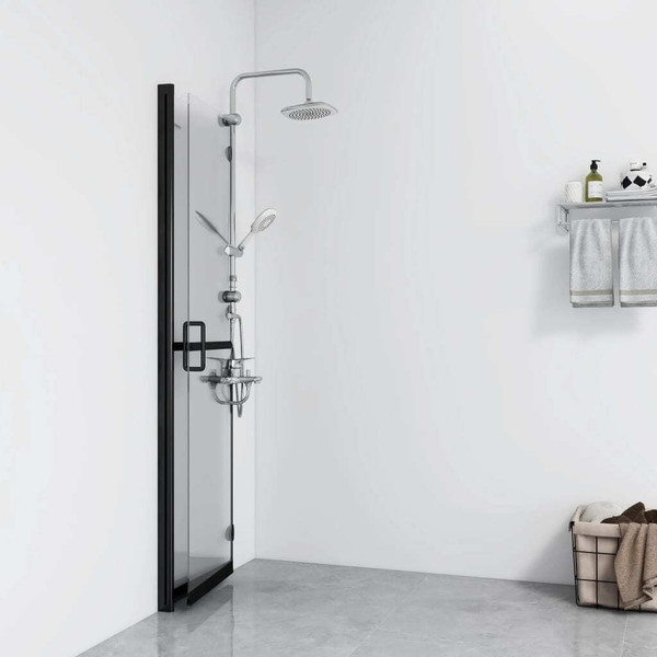 Foldable Walk-in Shower Wall Transparent ESG Glass 39.4"x74.8" A949-151183