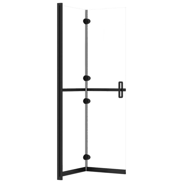 Foldable Walk-in Shower Wall Transparent ESG Glass 39.4"x74.8" A949-151183