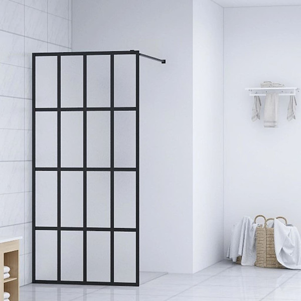 Walk-in Shower Screen Frosted Tempered Glass 55.1"x76.8" A949-145688