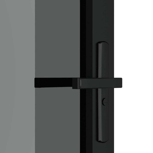 Interior Door 40.4"x79.3" Black ESG Glass and Aluminum A949-350567
